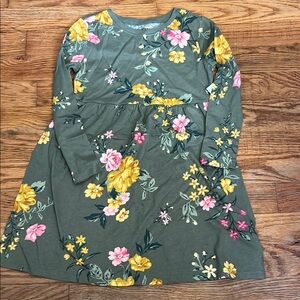 Old Navy Yellow and Pink Long Sleeve Sundress